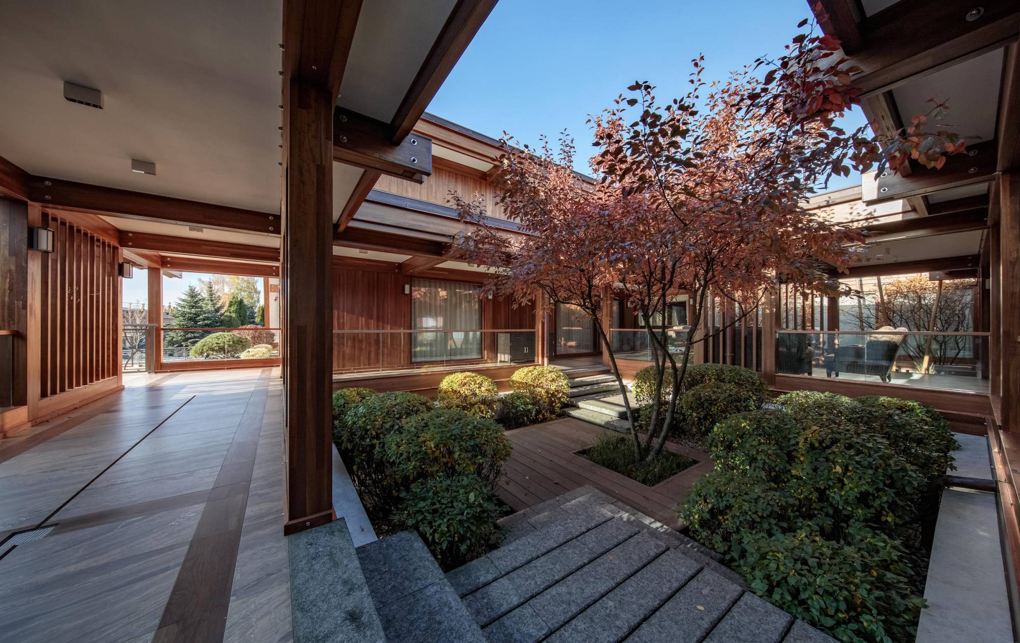 Pagano-house-wood-luxury-worlds-largest-residence-courtyard-garden-structure